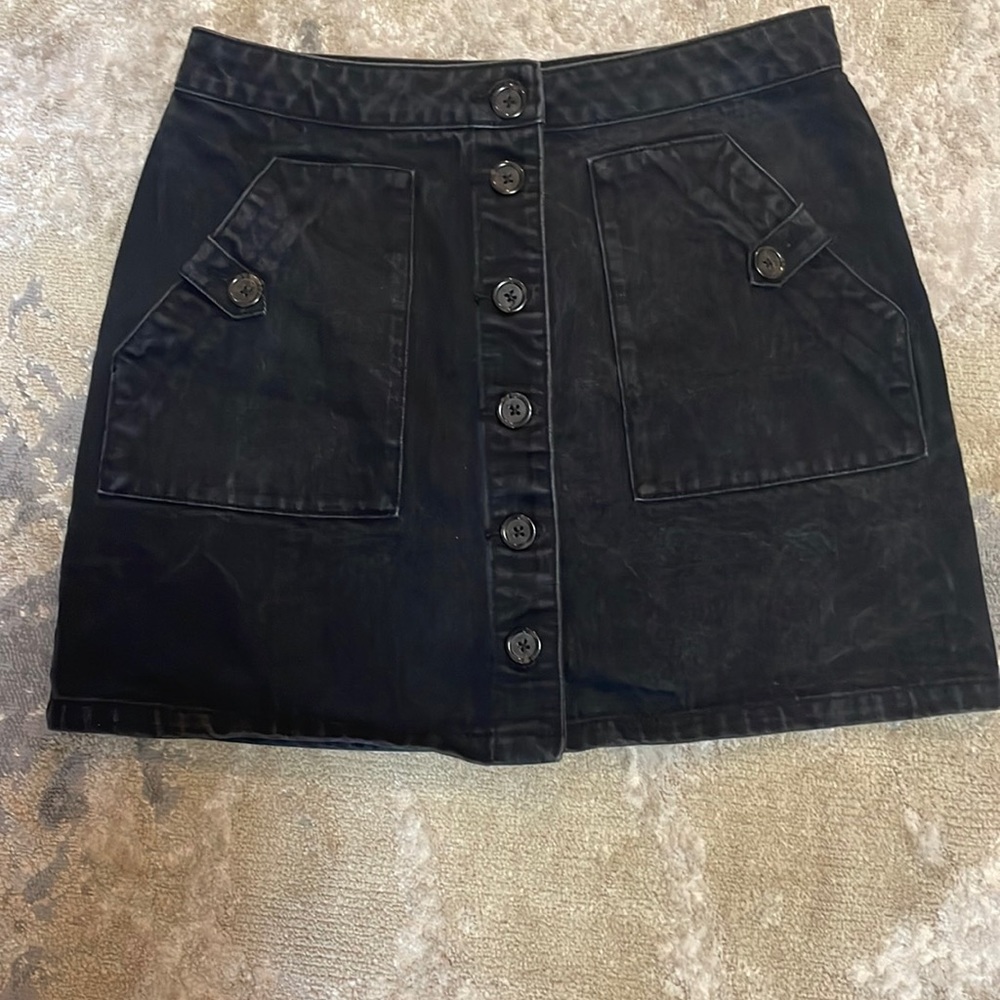 Forever 21 black denim mini skirt
